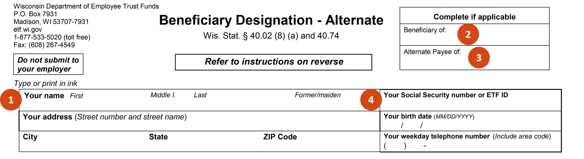 How To Fill Out Beneficiary Designation Alternate Et Etf